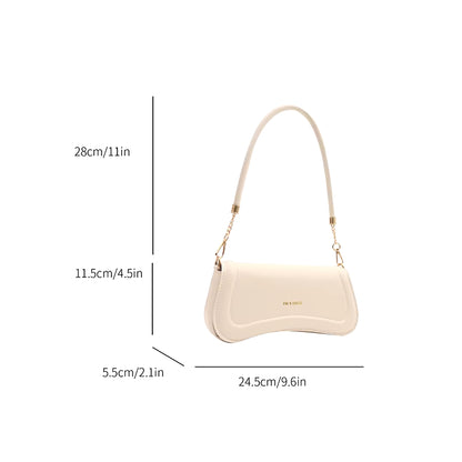 Ladies Shoulder Crossbody Bags PU Leather Women Underarm Bags Solid Color Small Top-Handle Bags Purse Female Daily Handbags